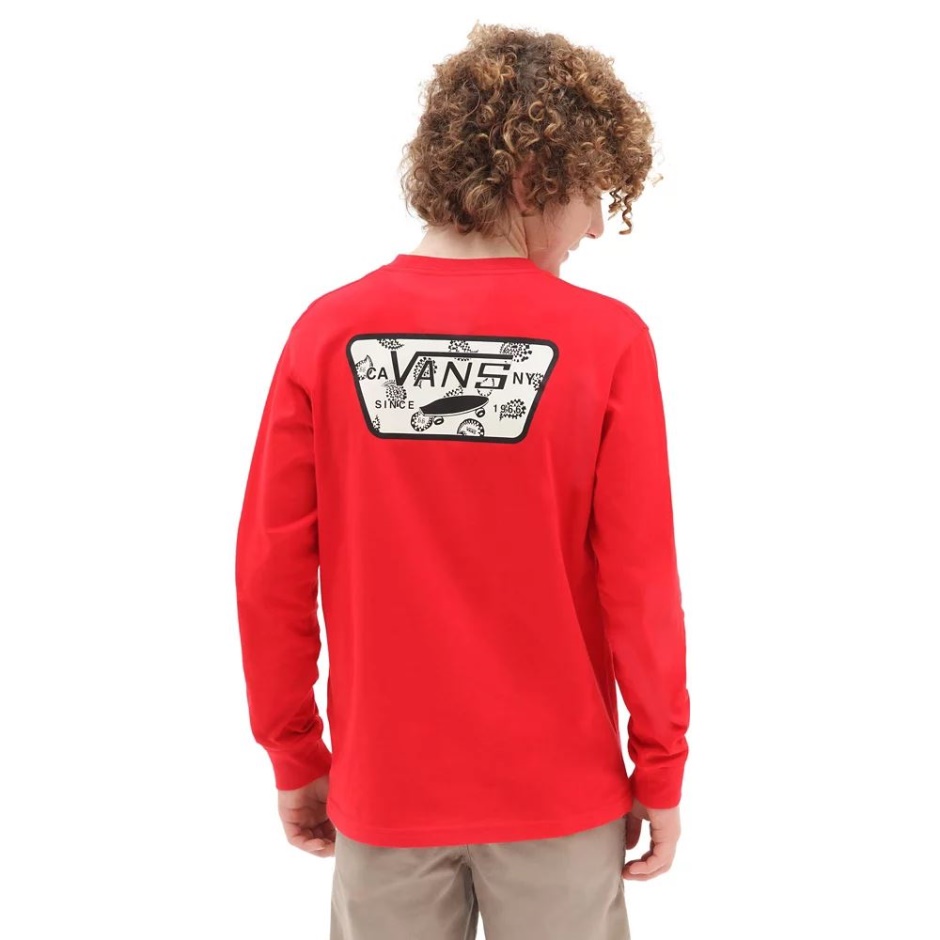 Camiseta De Niño Con Parche En La Espalda Rojo Vans