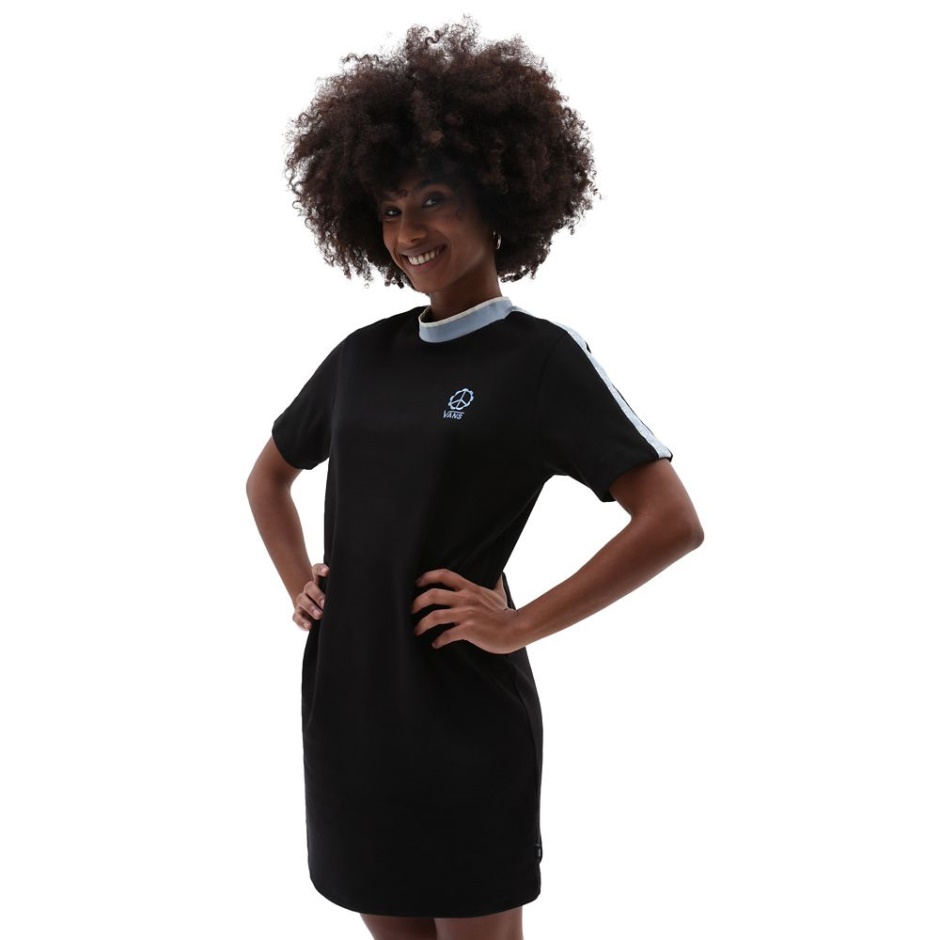 Vestido De Cuadros De Paz Negro Vans