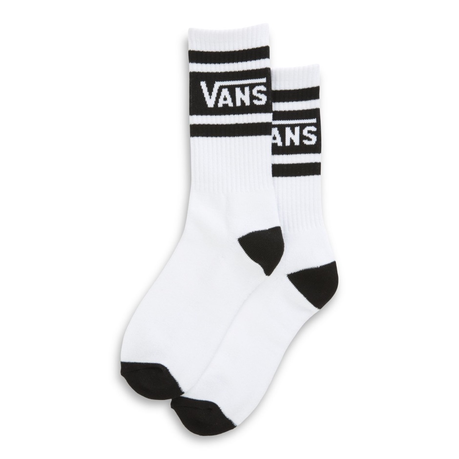 Calcetines De Niño Vans Drop V Crew Talla 1-6 Blanco-negro