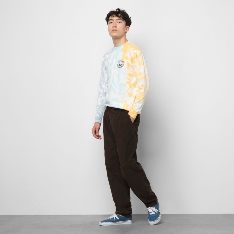 Auténtico Pantalón Chino Holgado Cónico Plisado De Pana Demitasse Vans