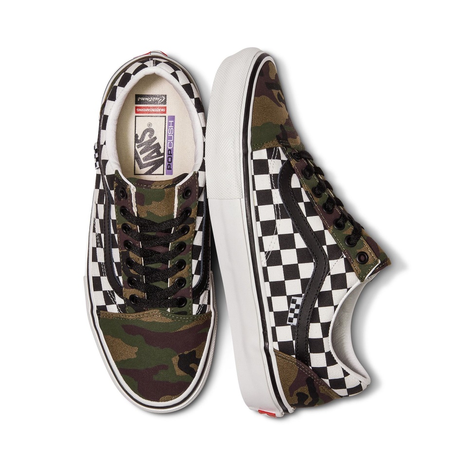 Aduana Tablero De Ajedrez Camo Skate Old Skool Furgonetas
