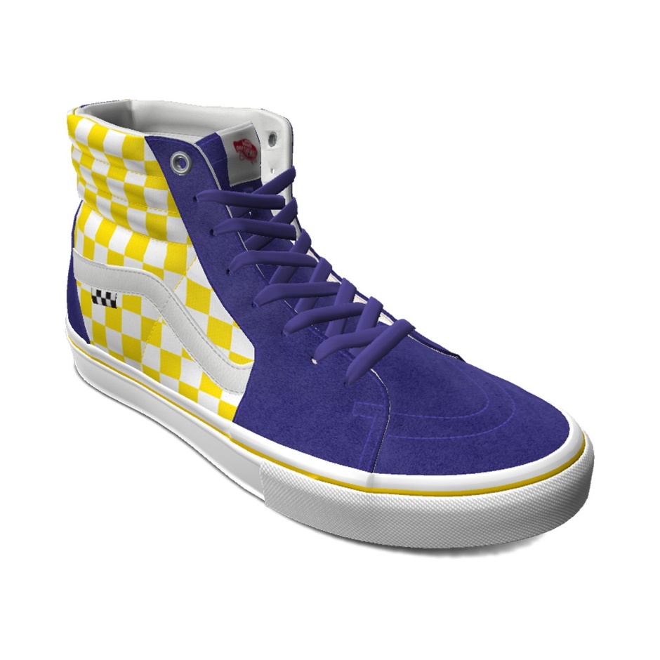Aduana Cyber Amarillo Tablero De Ajedrez Patín Sk8-hi Furgonetas