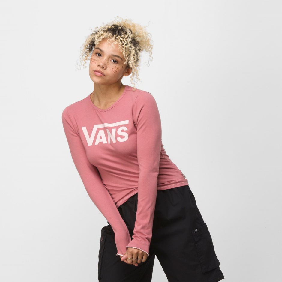 Camiseta Con Borde De Lechuga Hightide De Flying V Vans Rosa Decorativa