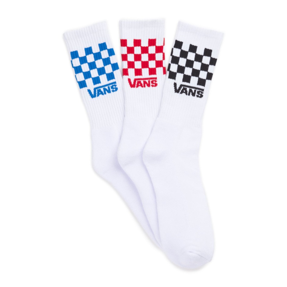 Paquete De 3 Calcetines De Cuadros Para Niños Tamaño 1-6 Vans