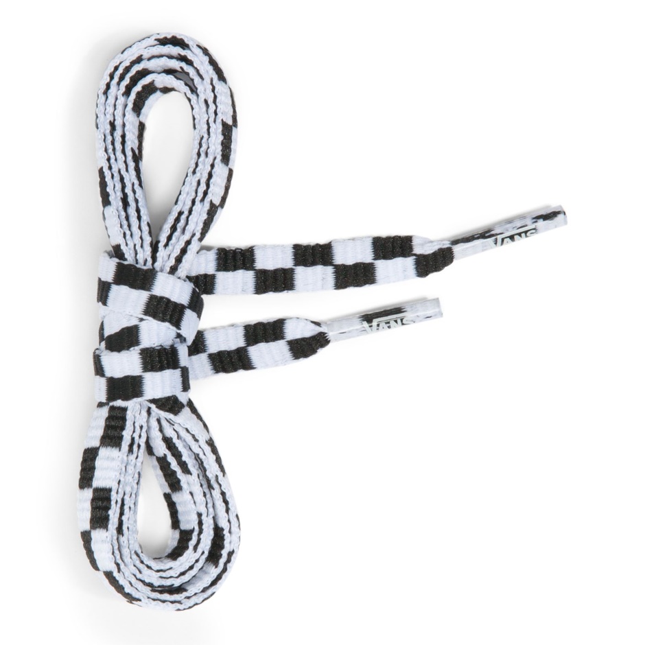 Cordones 45" Cuadros Blanco Y Negro Vans