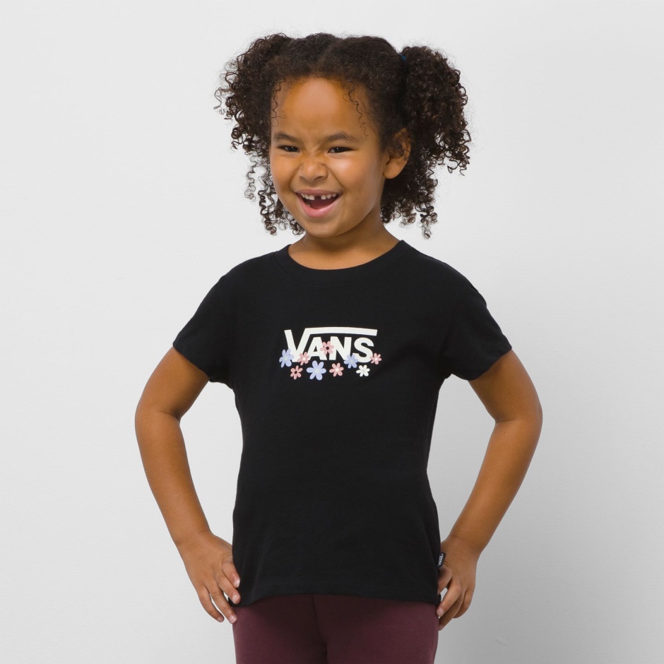 Camiseta De Niños Pequeños Floral Zone Negro Vans