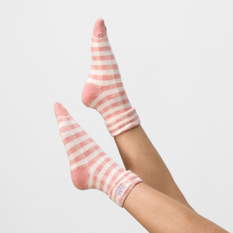 Calcetín De Cuadros Vichy Mezclados Talla 6.5-10 Rosette Vans