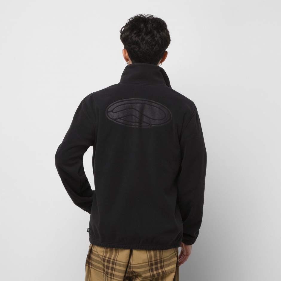 Forro Polar Con Portaequipajes Vans Negro Completo