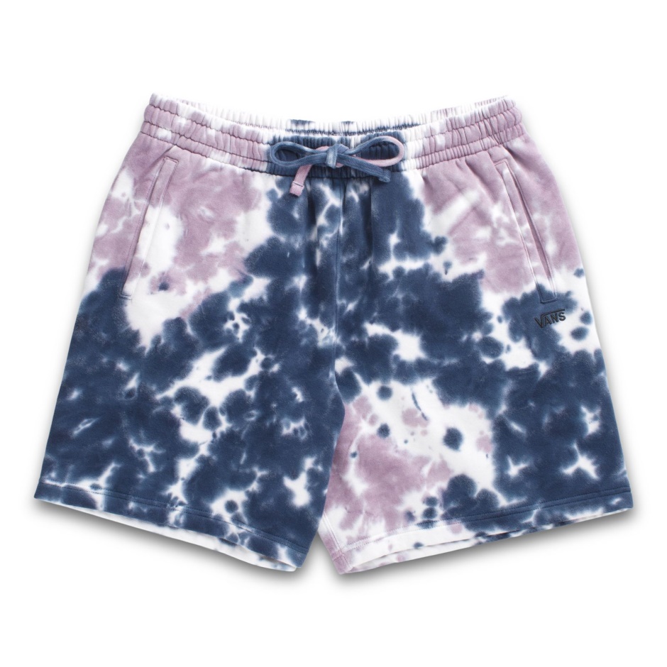 Sudadera Corta De Polar Holgada Tie Dye De 19" Con Vestido De Saúco Y Blues Vans