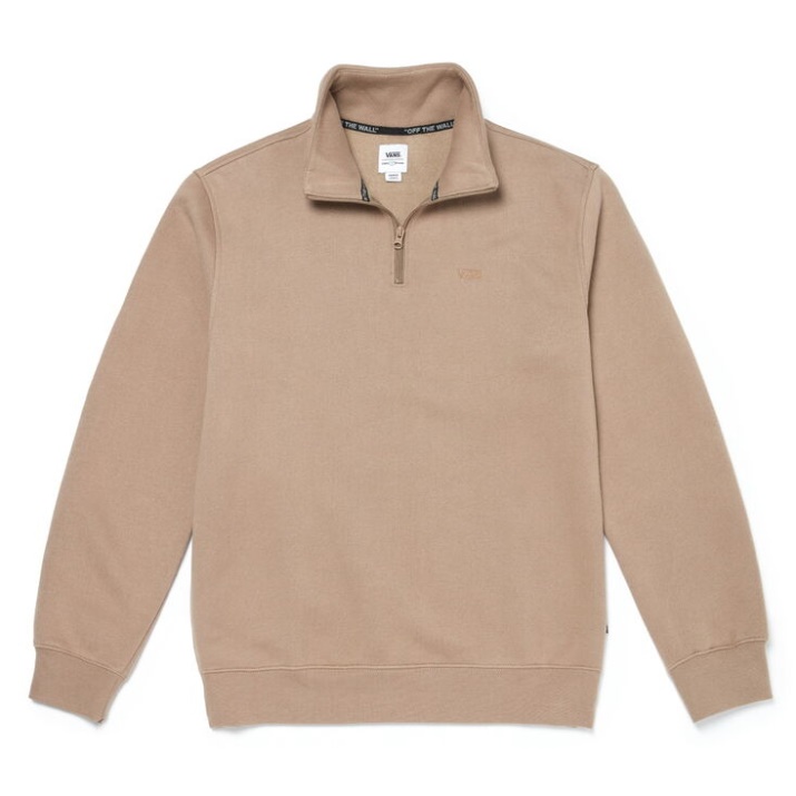 Comfycush Boxy Quarter Zip Desert Taupe Vans
