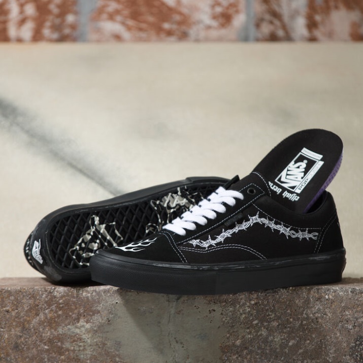 Elijah Berle Skate Old Skool Negras-negras-blancas Vans
