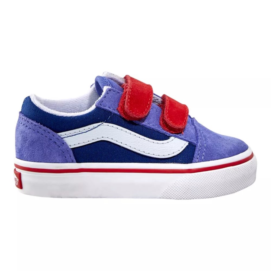 Zapatillas De Skate Old Skool 2v Para Niños Pequeños Baja Blue-high Risk Red Vans