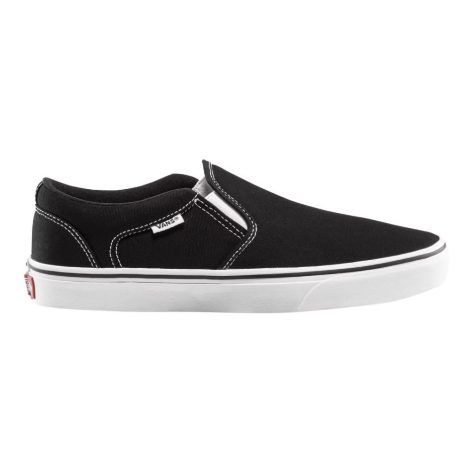 Zapatillas De Hombre Asher Canvas Stake Vans Negras-blancas