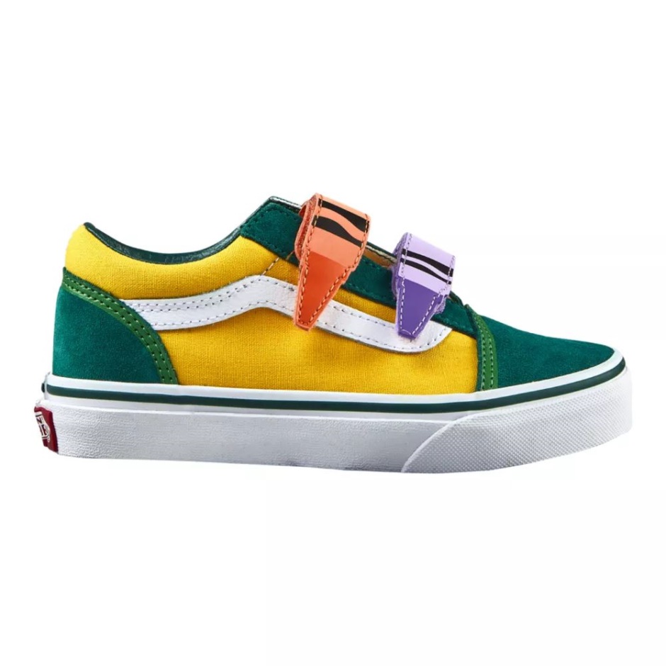 X Crayola Old Skool V Zapatos De Skate Para Niños Zapatillas Crayola Para Niños Fuera De La Caja Vans