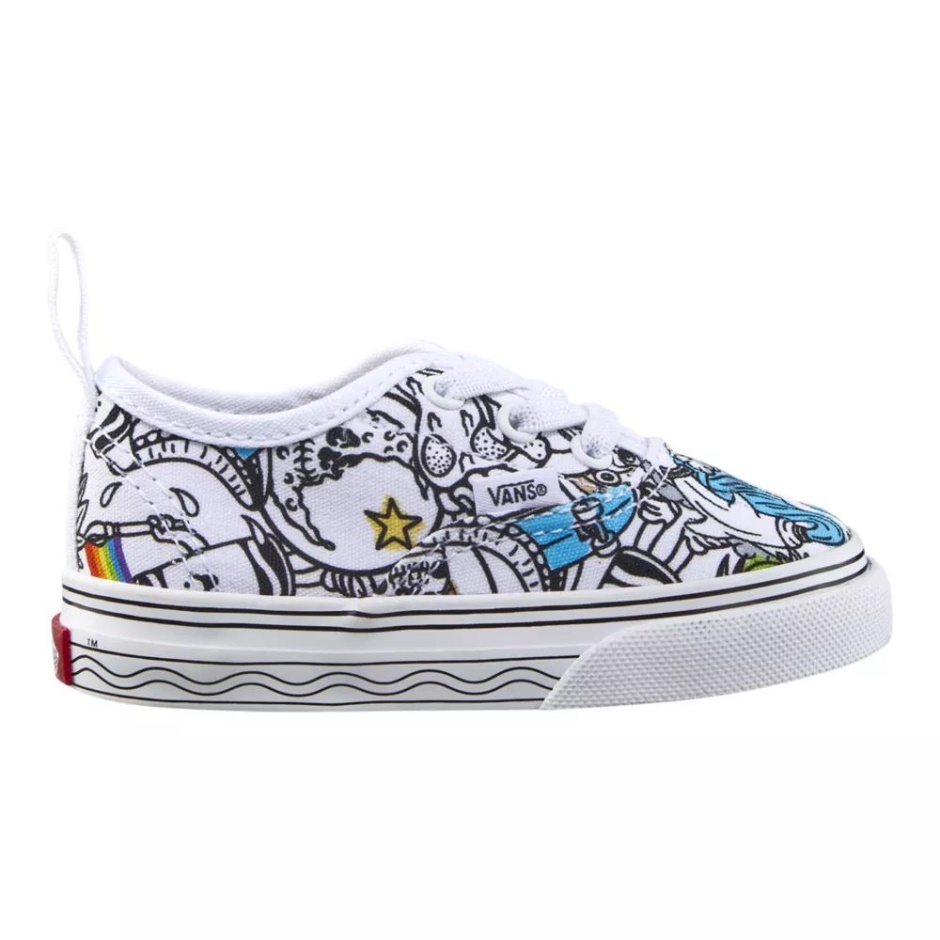 X Crayola Zapatos De Skate Con Cordones Elásticos Auténticos Para Niños Pequeños Diy-sketch Your Way Vans